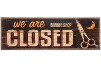 Holzschild "We are closed II"