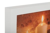 LED Wandbild "weisse Kerzen"