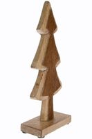 Holztannenbaum m. Fell H 35 cm