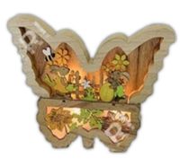 Frühlings Holz Dekoration Schmetterling,