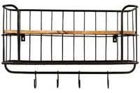 Wandregal" Khandahar" mit 2 Böden und 5 Haken