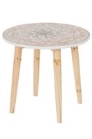 Beistelltisch "Paisley", rund & bunt 50x45x50 cm