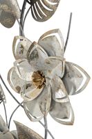 Wandbild Blumen, silber/weiss, aus Metall