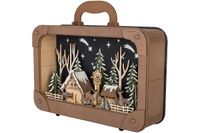 Wooden Laser Cut Suitcase LED Decoration