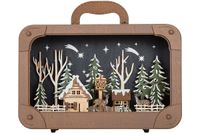 Wooden Laser Cut Suitcase LED Decoration