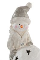 Schneemann m/Schneekugel mit LED Beleuchtung