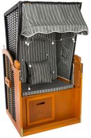 Strandkorb Single Sitz im maritimen Design inkl. LED Beleuchtung