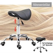 Rollhocker (Schwarz)