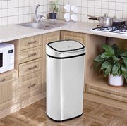 Mülleimer Automatik mit Sensor Edelstahl Silber (68L)