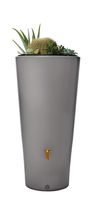VASO 2in1 Regenspeicher 220 L zinkgrau inkl. Anschlussset und Auslaufhahn