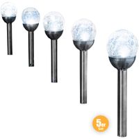 XXL LED-Solarleuchten "Crashglas", Ø ca. 8 cm - 5er-Set