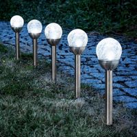 XXL LED-Solarleuchten "Crashglas", Ø ca. 8 cm - 5er-Set