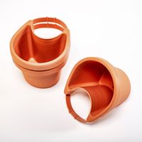 Fallrohr-Blumentopf terrakotta Kübel 3 Stück