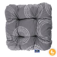 Sitzkissen, Kreise Anthrazit - 4er-Set