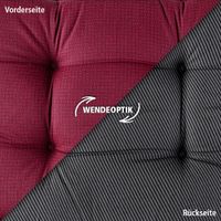 Wendeoptik-Stuhlkissen - Dunkelrot/Anthrazit - 2er Set