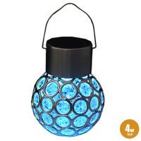 LED-Solar-Leuchtkugeln, Crystal mit Farbwechsel - 4er-Set
