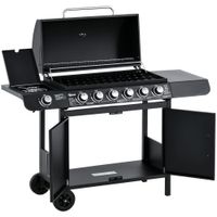 Gasgrill BBQ Metall Schwarz 135 x 50 x 100 cm