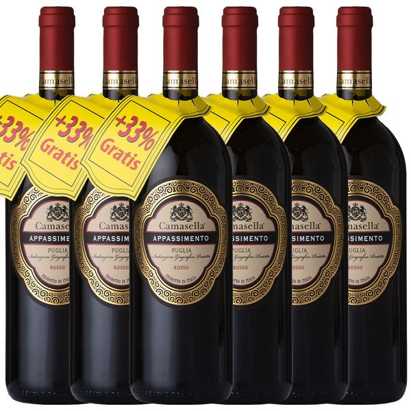 Appassimento Rosso Puglia IGT - Italien, +33% Gratis, - 6er Paket