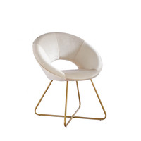Samtstuhl SELESA Beige