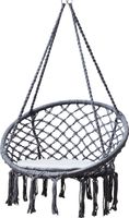 Hängesessel Mora Grau mit Sitzkissen Belastbarkeit max. 100kg Schwebesessel