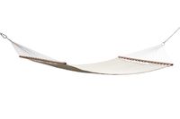 Stabhängematte 200 x 140 cm gepolstert Beige Hängematte Hammock Mehrpersonen 160 Kg