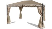 Garten-Pavillon ROM 3x4m mit 2 Seitenteil Sets geschlossen und mit Moskito Netz Party-Zelt Terrassen-Dach