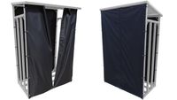 Wetterschutz Set Front und Rückwand zu Kaminholzunterstand M 130 x 60 x 150 cm Polyester Schwarz