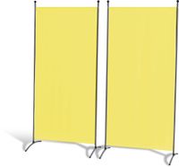 2 Stück Stellwand 85x180cm Gelb Paravent Raumteiler Trennwand Sichtschutz