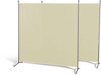Doppelpack Stellwand 180x180 cm - beige - Paravent Raumteiler Trennwand Sichtschutz