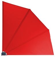 Balkonfächer 120 x 120 cm Rot mit Wandhalterung Schutzhülle Trennwand Sichtschutz
