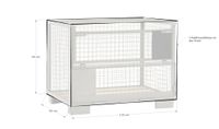 Abdeckhaube Gitterbox 125 x 85 x 95 cm PVC Transparent mit Reißverschluss wasserdicht UV stabil
