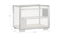 Abdeckhaube Gitterbox 125 x 85 x 95 cm PVC Transparent wasserdicht UV stabil Schutzhaube Abdeckplane Staubschutz
