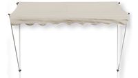 Klemmmarkise Ontario 255x130cm Sand Beige Balkonmarkise höhenverstellbar von 200 cm – 320 cm