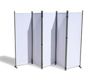 Paravent 5 teilig Weiss 268 x 167 cm Raumteiler Trennwand Sichtschutz