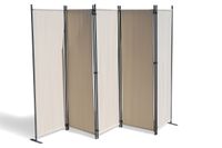 Paravent 5 teilig Beige 268 x 167 cm Raumteiler Trennwand Sichtschutz
