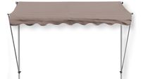 Klemmmarkise Ontario 255x130cm Taupe Balkonmarkise höhenverstellbar von 200 cm – 320 cm