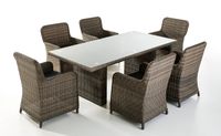 Dining-Set, 13-teilig braun