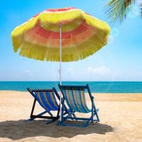 Sonnenschirm Hawaiischirm Strandschirm Partyschirm in vers. Farben (Hawaiischirm/Ø160cm/bunt)
