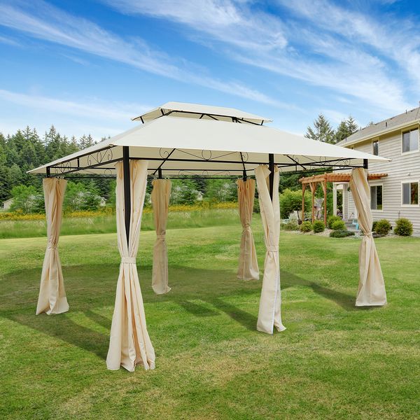 Pavillon Gartenpavillon Partyzelt Gartenzelt Festzelt Doppeldach 3x4 m