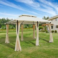 Pavillon Gartenpavillon Partyzelt Gartenzelt Festzelt Doppeldach 3x4 m