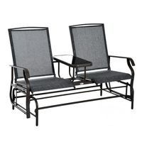 Gartenbank Schaukelstuhl Sitzbank Schaukelbank Gartenstuhl mit Tisch
