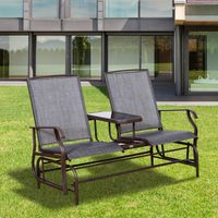 Gartenbank Schaukelstuhl Sitzbank Schaukelbank Gartenstuhl mit Tisch