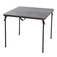 Klapptisch Campingtisch Koffertisch tragbar Metall+Kunststoff Kaffeebraun 86x86x71,5cm