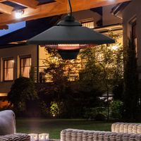 Terrassenstrahler mit Fernbedienung LED Beleuchtung, 2000W, 43x43x25cm