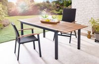 Gartentisch ausziehbar aus Aluminium GENUA Braun SE