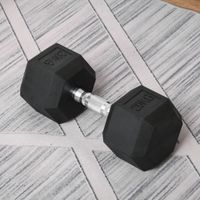 Gummi-Hantel Fitness Hantel Kurzhantel für Trainingsraum schwarz 20 KG