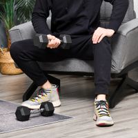 2er-Set Gummi-Hantel Fitness Hantel Kurzhantel für Trainingsraum schwarz 5 KG