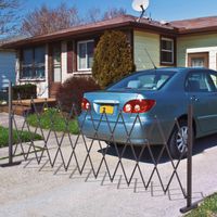 Scherengitter Absperrgitter ausziehbar 35-300cm Garten Alu Braun