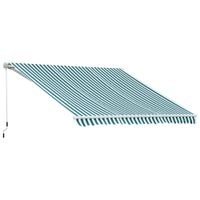 Markise Gelenkarmmarkise Sonnenschutz Balkon 3x2,5m Grün+weiß