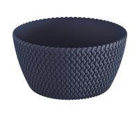 Strickoptik-Blumentopf, Anthrazit - 2er-Set